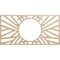 Ekena Millwork Hoover Wood Fretwork Pierced Ceiling Medallion, Alder, 24"W x 12"H x 8 7/8"ID x 3/8"T CMWP24X12X0375HOAL - alternate 1